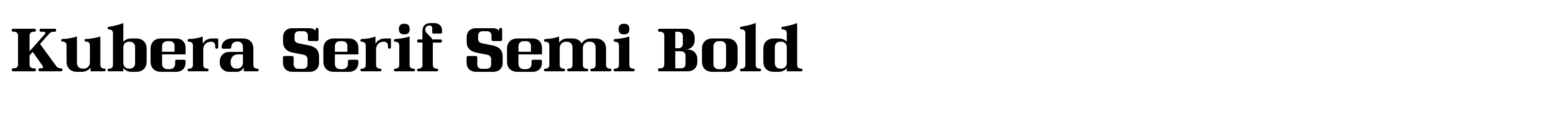Kubera Serif Semi Bold